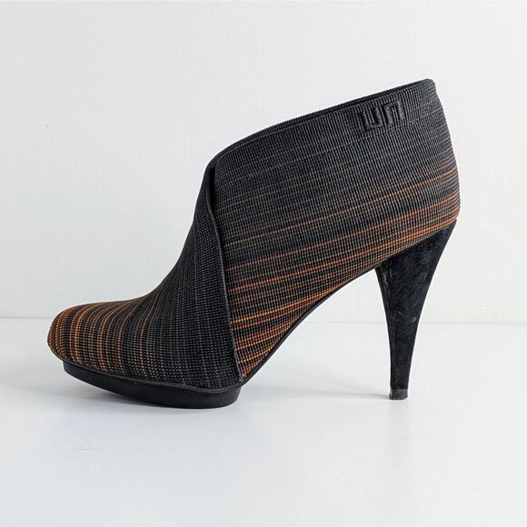 United Nude Hi Fold Heels 37 Black Brown Architectural Avant-Garde EUC - Picture 6 of 15